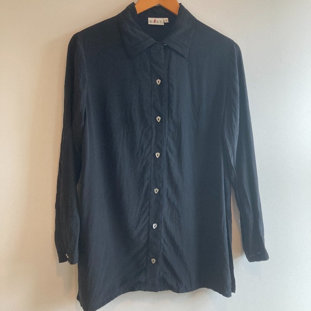 VTG beautiful 100% silk blouse tunic, by East